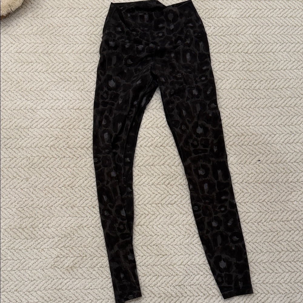 lululemon athletica Black Leopard Print Leggings